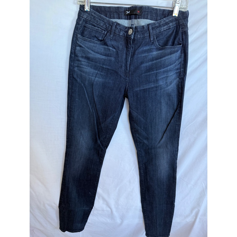 3x1 W2 Mid Rise Skinny Jeans Dark Indigo Wash Made in USA Size 30